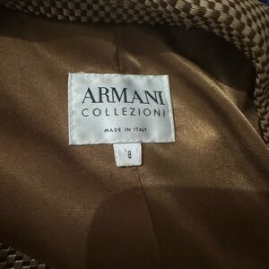 Armani Collezioni Brown Checkered Jacket